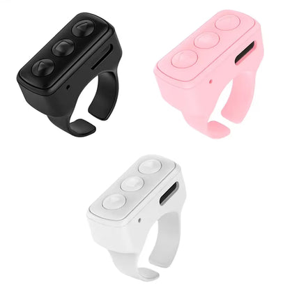 Wireless Fingertip Remote Control Ring Blue Tooth Ring Scroller Page Turner Stable Connection Wireless Page Turner for Tiktoks