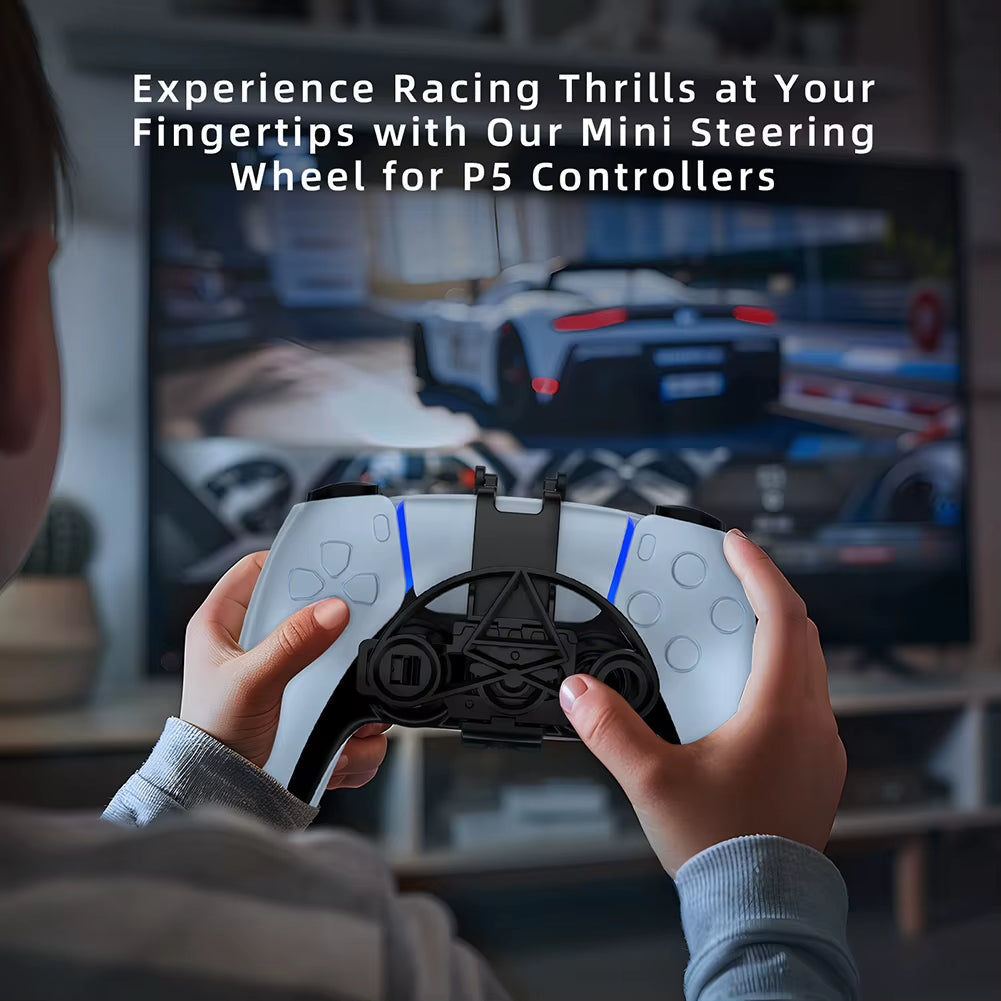 Mini Steering Wheel for PS5 Game Controller 3D Printing Racing Games Steering Wheel Replacement Direction Auxiliary Accessories